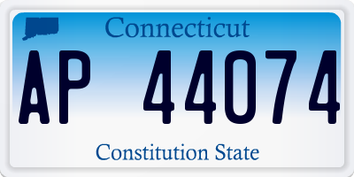 CT license plate AP44074