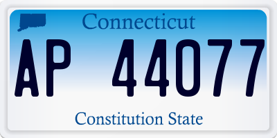 CT license plate AP44077