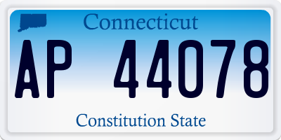 CT license plate AP44078