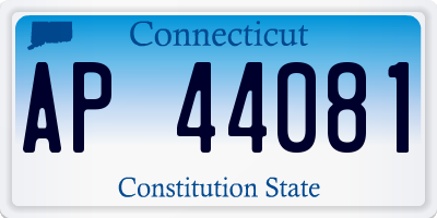 CT license plate AP44081