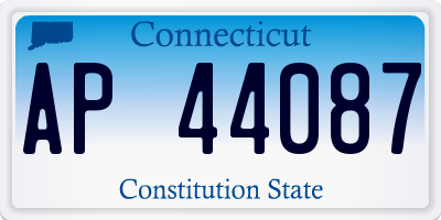CT license plate AP44087