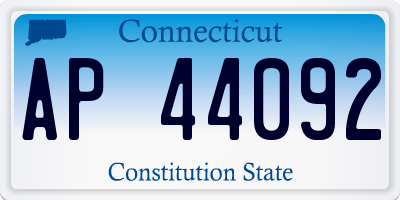 CT license plate AP44092