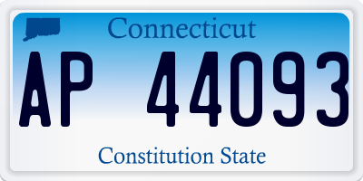 CT license plate AP44093