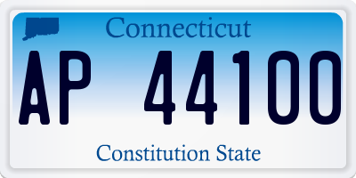 CT license plate AP44100