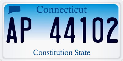 CT license plate AP44102