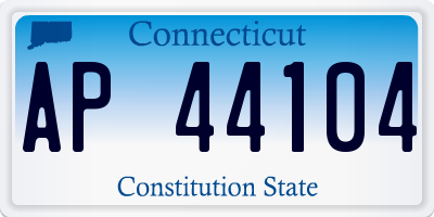 CT license plate AP44104
