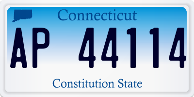CT license plate AP44114