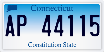 CT license plate AP44115