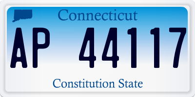 CT license plate AP44117