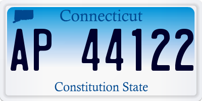 CT license plate AP44122