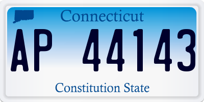 CT license plate AP44143