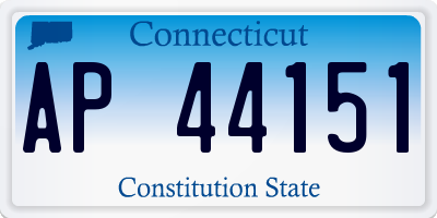 CT license plate AP44151