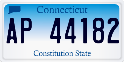 CT license plate AP44182