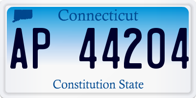 CT license plate AP44204