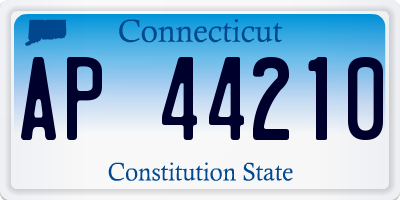 CT license plate AP44210