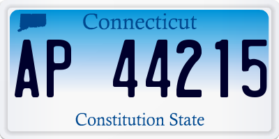 CT license plate AP44215
