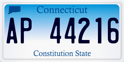 CT license plate AP44216