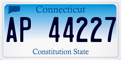 CT license plate AP44227