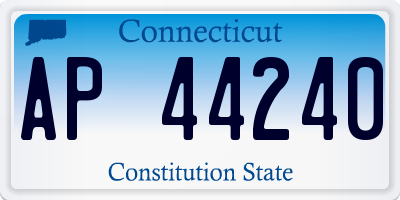 CT license plate AP44240