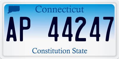 CT license plate AP44247