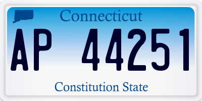 CT license plate AP44251