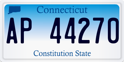 CT license plate AP44270