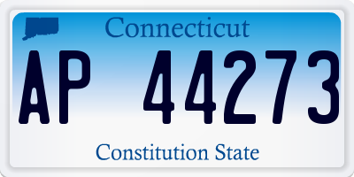 CT license plate AP44273