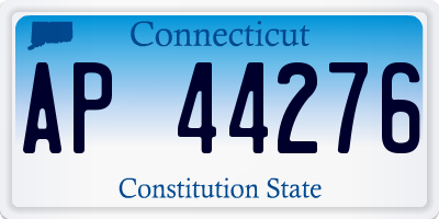 CT license plate AP44276