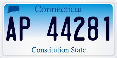 CT license plate AP44281