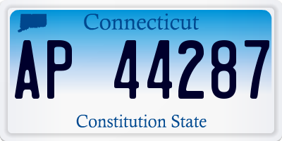 CT license plate AP44287