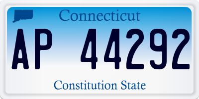 CT license plate AP44292