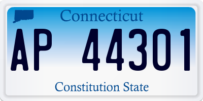 CT license plate AP44301