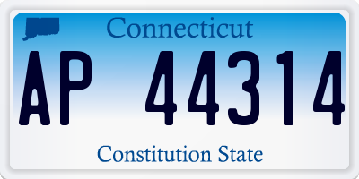 CT license plate AP44314