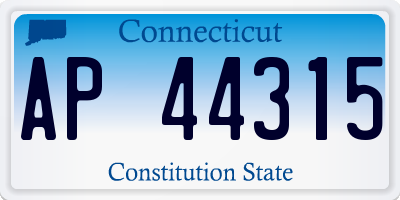 CT license plate AP44315