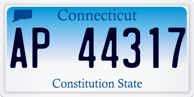 CT license plate AP44317
