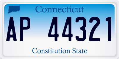 CT license plate AP44321