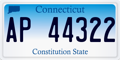 CT license plate AP44322