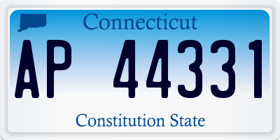 CT license plate AP44331