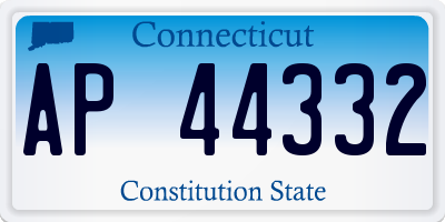 CT license plate AP44332