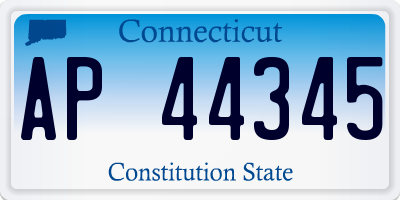 CT license plate AP44345