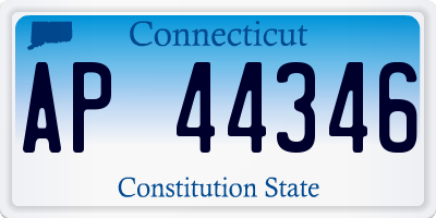 CT license plate AP44346