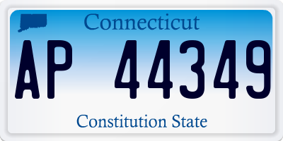 CT license plate AP44349