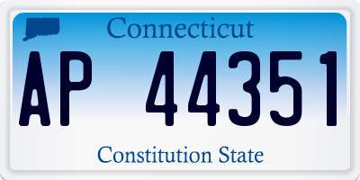 CT license plate AP44351
