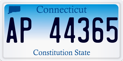 CT license plate AP44365