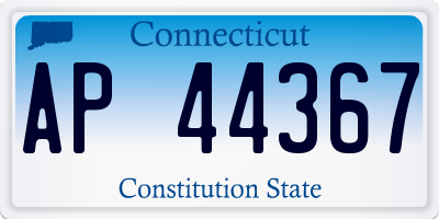CT license plate AP44367