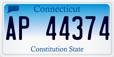 CT license plate AP44374