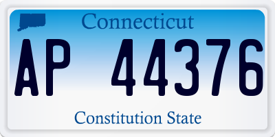 CT license plate AP44376