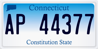CT license plate AP44377