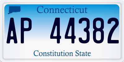 CT license plate AP44382