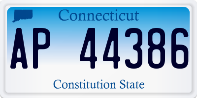 CT license plate AP44386